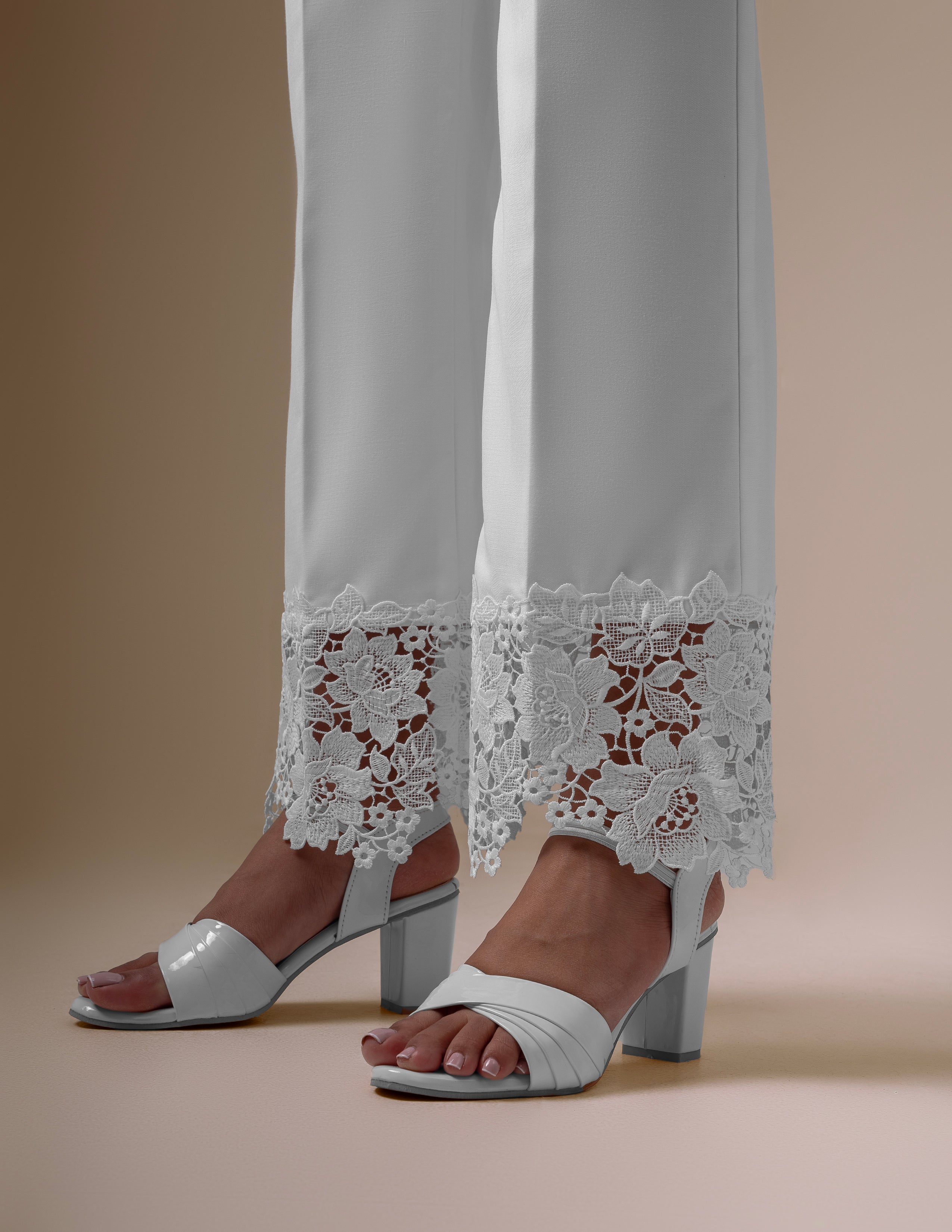 White Lace Detail Co-ord