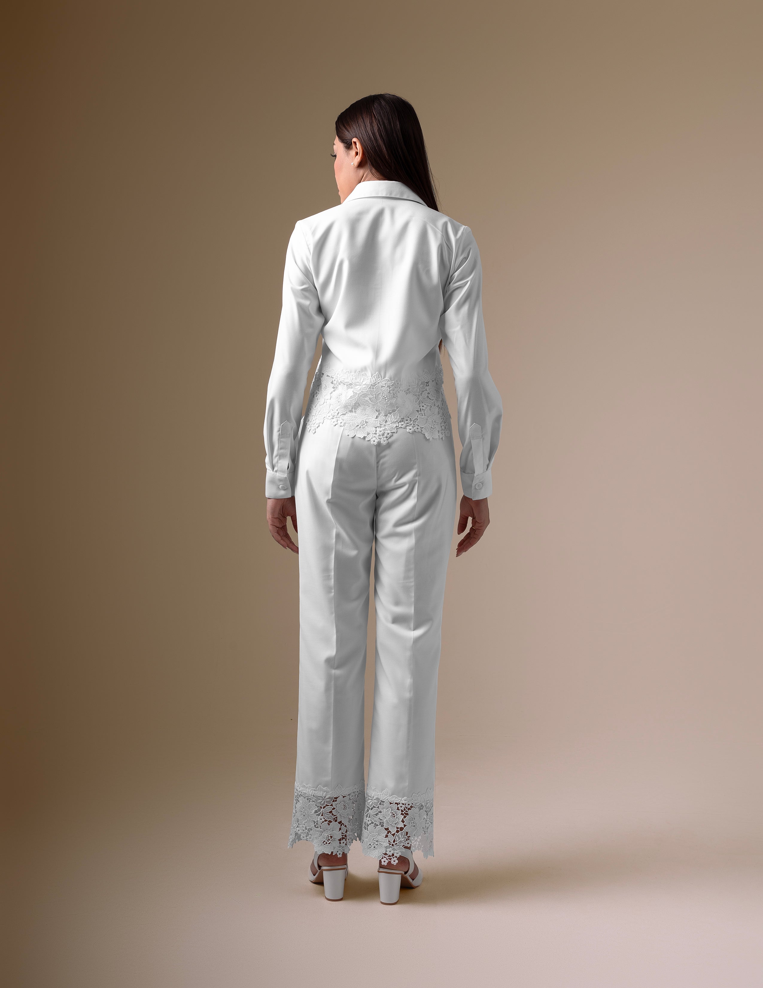 White Lace Detail Co-ord