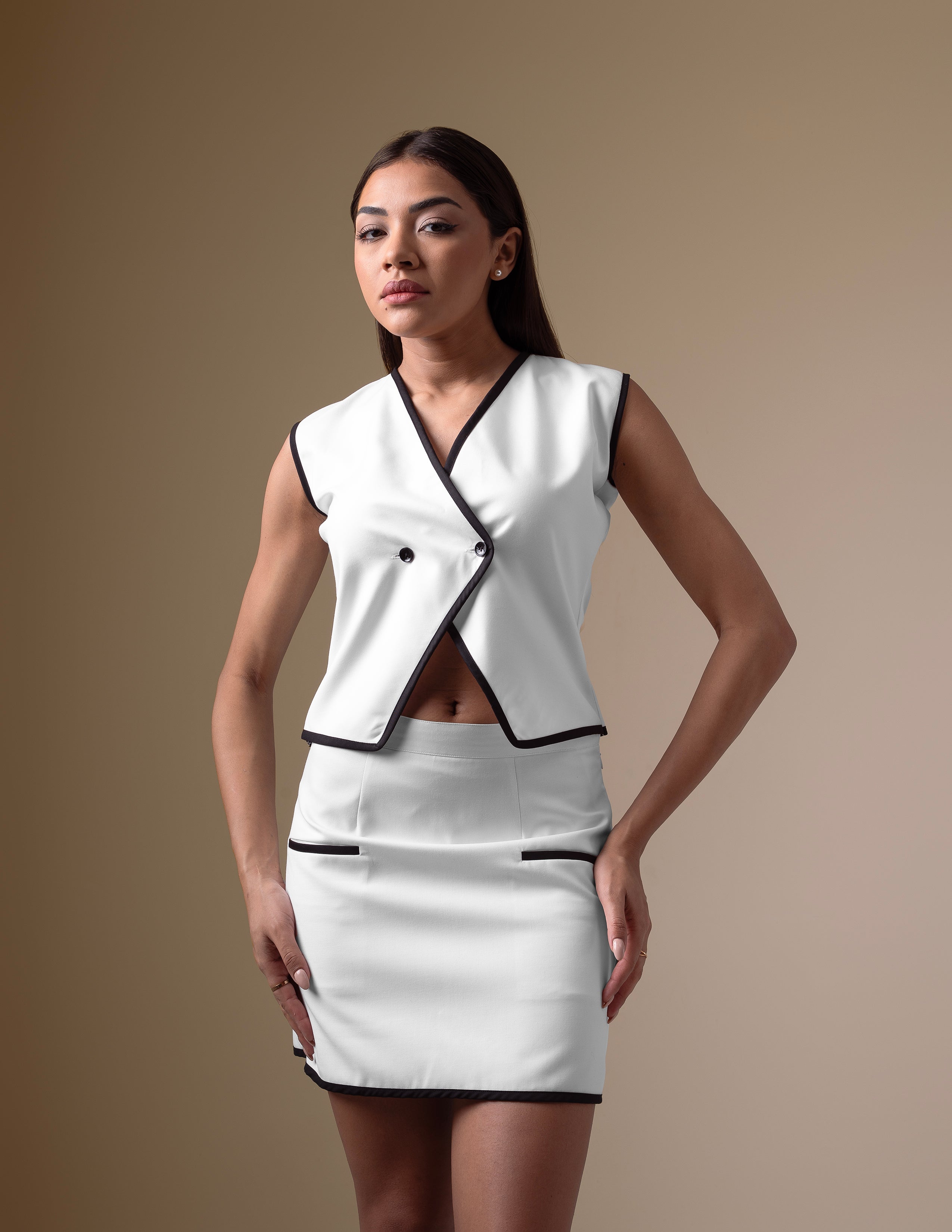The White Waistcoat Mini Dress