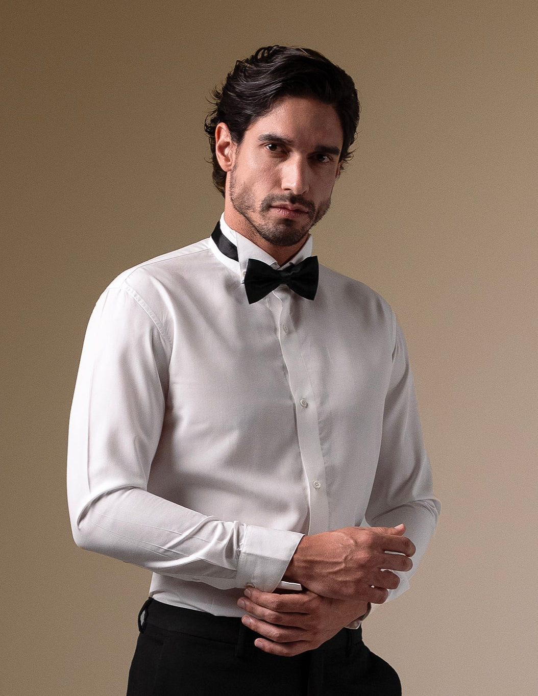 The White Formal Bow Shirt